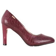 Czółenka - Goodin Bordowe Czółenka Z Eko Skóry czerwone - ButyModne - miniaturka - grafika 1