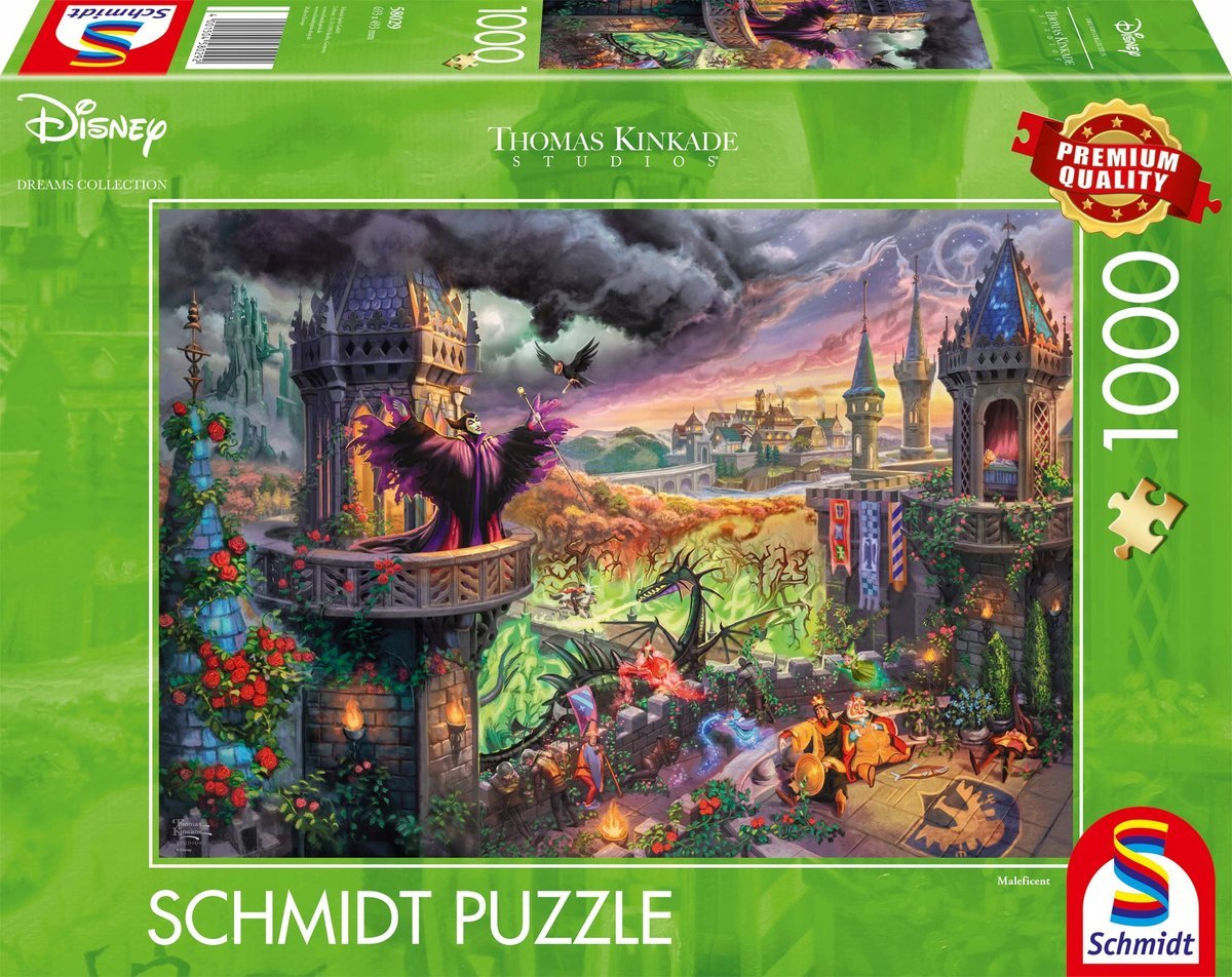 SCHMIDT SPIELE Puzzle 1000 Elementów Disney Maleficent Thomas Kinkade