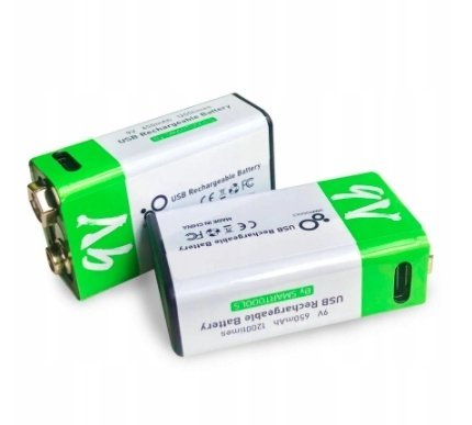 BATERIA AKUMULATOR SMARTOOOLS 9V 650mAh USB-C 2SZT