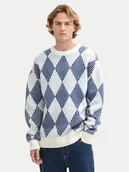 Swetry męskie - Tom Tailor Denim Sweter 1043026 Niebieski Regular Fit - miniaturka - grafika 1