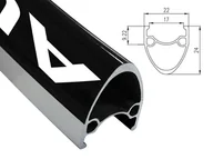 Części rowerowe - ALEXRIMS ALEXRIMS Obręcz szosa AT490 700x28otw bok CNC czarna ALX-AT49028) - miniaturka - grafika 1