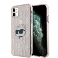 Etui i futerały do telefonów - Etui Karl Lagerfeld IML Choupette Head & Monogram na iPhone 11 / Xr - różowe - miniaturka - grafika 1