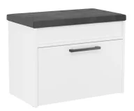 Meble do przedpokoju - Biała Nowoczesna Szafka Na Buty Z Siedziskiem B3-M39 - miniaturka - grafika 1