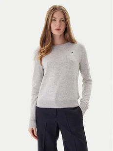 Tommy Hilfiger Sweter WW0WW47470 Szary Regular Fit - Swetry damskie - miniaturka - grafika 1