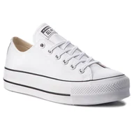 Trampki damskie - Converse Trampki Ctas Lift Clean Ox 561680C White/Black/White - miniaturka - grafika 1