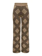 Spodnie damskie - ONLY Spodnie dzianinowe Anny 15327634 Beżowy Loose Fit - miniaturka - grafika 1
