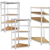 Regały - Regały metalowe magazynowe 2 szt. 180x90x40cm 875kg 5 półek do garażu, piwnicy - miniaturka - grafika 1