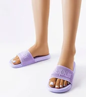 Moda i Uroda OUTLET - Fioletowe gumowe klapki Azelio-37 - miniaturka - grafika 1