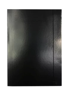 Teczka lakierowana z gumką A4 Czarna - Teczki i skoroszyty - miniaturka - grafika 1