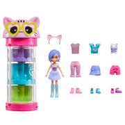 Lalki dla dziewczynek - Polly Pocket Karuzelka stylu Zestaw Kotek HKW07 HKW04 MATTEL - miniaturka - grafika 1