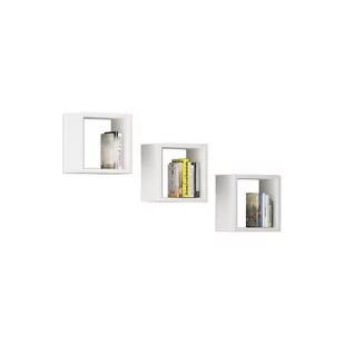 Półka ścienna K 25x25 cm komplet 3 szt. biała - Półki do salonu Półka ścienna K 25x25 cm komplet 3 szt. biała - Półki do salonu - miniaturka - grafika 1