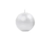 Gadżety dla niej i dla niego - PartyDeco Świeca "Kula", metalik, perłowa, 1 sztuka - miniaturka - grafika 1