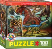 Puzzle - Eurographics Puzzle 100 Smartkids Carnivorous Dinosaurs 6100-0359 - - miniaturka - grafika 1