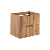 Szafki łazienkowe - Szafka Łazienkowa Wisząca Pod Umywalkę 60 cm 82-60-B-2S Adel Oak Comad Dąb Wotan, Szary Skalny - miniaturka - grafika 1