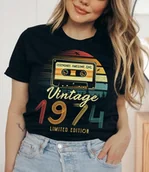 Koszulki i topy damskie - aa damska koszulka na 50 vintage 1974 kolorowe - miniaturka - grafika 1