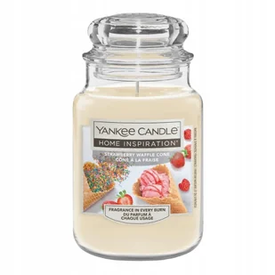 Yankee Candle Home Inspiration Strawberry Waffle Cone Świeca Duża 538g - Świece - miniaturka - grafika 1
