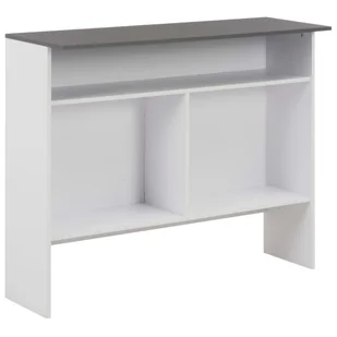 Lumarko Stół barowy z 2 blatami, biało-szary, 130 x 40 x 120 cm - Stoły - miniaturka - grafika 9