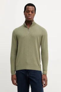 Pepe Jeans sweter z domieszką wełny męski kolor zielony lekki z półgolfem PM7000012 - Swetry męskie - miniaturka - grafika 1
