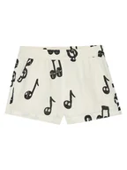 Spodenki damskie - MINI RODINI Szorty materiałowe 2523016210 Biały Regular Fit - miniaturka - grafika 1