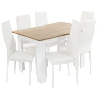 Stoły z krzesłami - Zestaw Stół Modern 120 Sw I 6 Białych Krzeseł Nicea - miniaturka - grafika 1