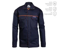 Akcesoria spawalnicze - BLUZA OCHRONNA PROFFLAM ANTISTATIC; EN ISO 11612:2015 A1 A2 B1 C1, EN ISO 11611:2015 A1 A2 CLASS 1, EN 1149-5:2008; GRANATOWY - miniaturka - grafika 1