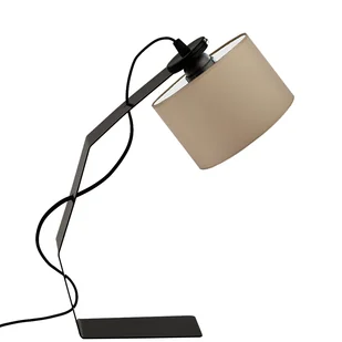 Czarno-beżowa lampa stołowa z metalu HAGA - Lampy stojące - miniaturka - grafika 1