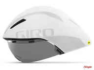 Kaski rowerowe - Kask czasowy Giro Aerohead MIPS matte white silver - miniaturka - grafika 1