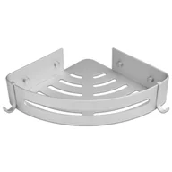 Półki łazienkowe - Srebrna aluminiowa półka pod prysznic Pergio 28X - miniaturka - grafika 1