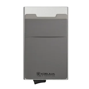 Koruma, Aluminiowy portfel na karty, Ochrona RFID (Srebrny) - Portfele - miniaturka - grafika 1