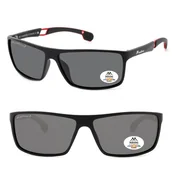 Okulary przeciwsłoneczne - Męskie okulary przeciwsłoneczne z filtrem UV400 i polaryzacją SP319 czarne - Montana - miniaturka - grafika 1