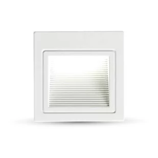 Oprawa schodowa LED V-TAC 3W LED Kwadrat Biała 230V VT-1143 4000K 200lm - Lampy pozostałe - miniaturka - grafika 1