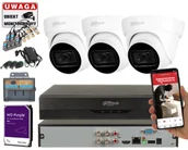 Zestawy do monitoringu - 3 kamery z rejestratorem Dahua HAC-HDW1800TL-A-0280B 8MPx Wizsense Mikrofon - miniaturka - grafika 1