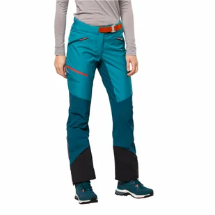 Damskie spodnie skiturowe Jack Wolfskin ALPSPITZE PANTS W freshwater blue - 34 - Spodnie narciarskie - miniaturka - grafika 1