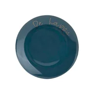 Talerze - Talerz deserowy Bratki 20 cm niebieski - miniaturka - grafika 1