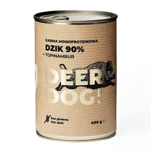 Deer Dog! - DZIK + TOPINAMBUR – karma mokra 400g - Mokra karma dla psów - miniaturka - grafika 1
