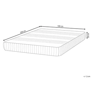Materac piankowy z lateksem zdejmowany pokrowiec 180 x 200 cm średnio twardy FANTASY - Materace - miniaturka - grafika 11
