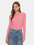 Swetry damskie - JJXX Sweter Jodi 12250072 Różowy Slim Fit - miniaturka - grafika 1