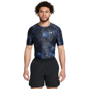 Męska koszulka treningowa Under Armour UA HG IsoChill Prtd SS - granatowa - UNDER ARMOUR - Koszulki sportowe męskie - miniaturka - grafika 1