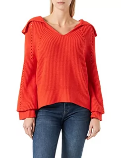 Swetry damskie - TOM TAILOR Damski sweter 1035297, 15612 - Fever Red, XXS - grafika 1