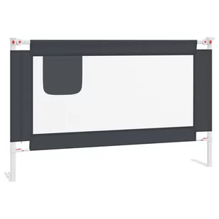 vidaXL Barierka do łóżeczka dziecięcego, ciemnoszara, 120x25 cm - Zabezpieczenia dla dzieci - miniaturka - grafika 1
