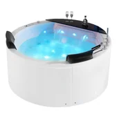 Wanny z hydromasażem - HYDROSAN - Wanna z hydromasażem DELLA 916 Z OBUDOWĄ 2-osobowa 170x170 cm BIAŁA - miniaturka - grafika 1