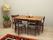 Krzesła - Komplet czterech krzeseł tekowych, duński design, lata 70, produkcja: Dania - miniaturka - grafika 1