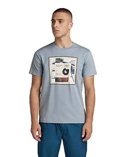 Koszulki i topy damskie - G-STAR RAW Men's Scarf Photoprint r t T-Shirt, niebieski (ash Blue 336-5304), XXL - grafika 1