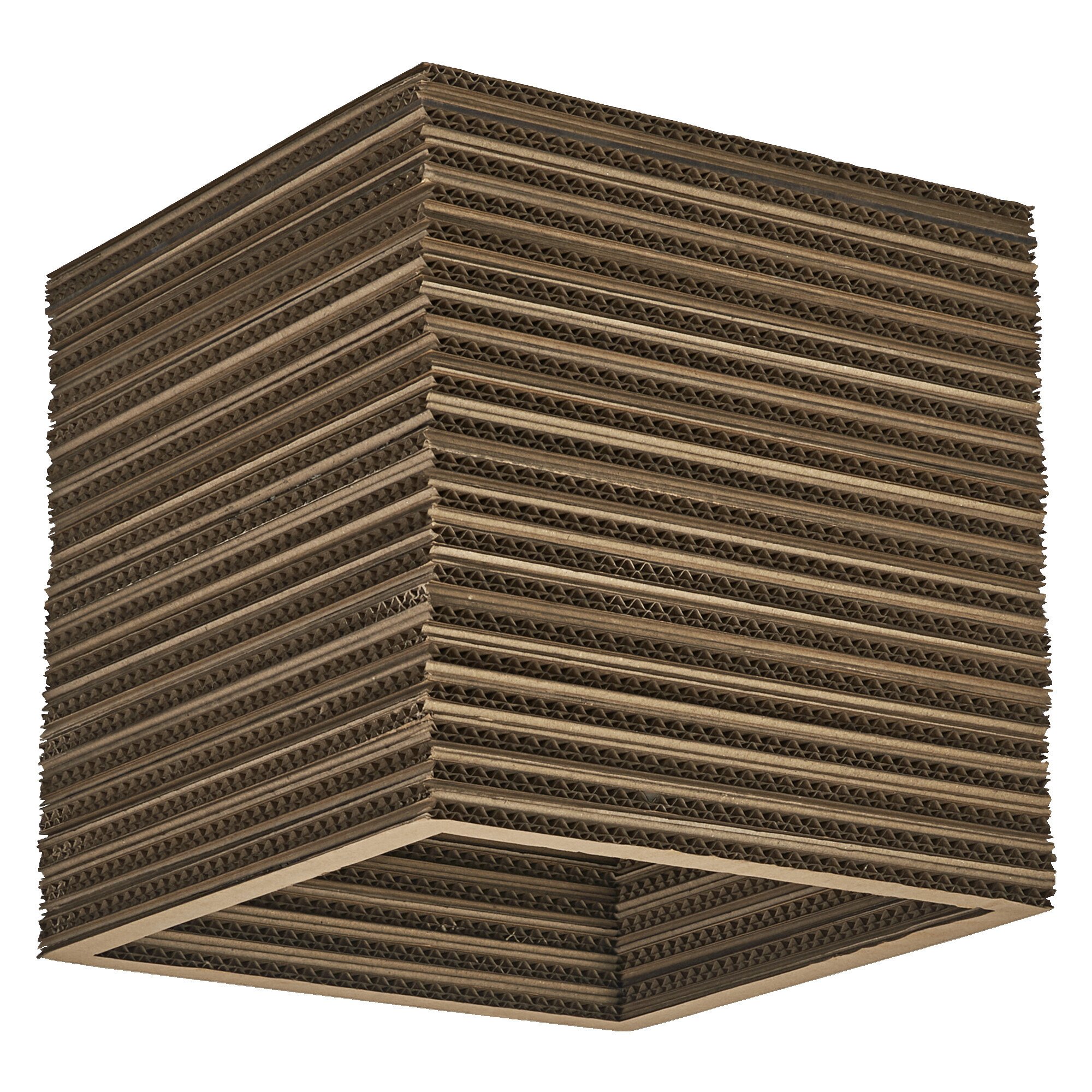LEDVANCE Decor Cardboard Square lampa sufitowa brązowa wykonana z tektury falistej, lekka, E27, średnica 250 mm, klosz wykonany z materiału pochodzącego z recyklingu, ekologiczna dzięki wymiennemu źródłu światła, łatwy montaż