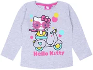 Bluzki damskie - Szara, Melanżowa Bluzka Dziewczęca Hello Kitty Na Skuterze 6 Lat 116 Cm - miniaturka - grafika 1