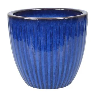 Donica 4377 szkliwo mrozoodporna 22,5 x 20,5 cm niebieski 007 - Donice - miniaturka - grafika 1