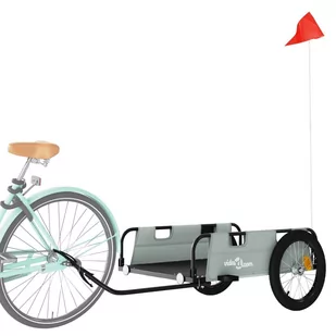 Przyczepka rowerowa, szara, tkanina Oxford i żelazo Lumarko! - Przyczepki rowerowe - miniaturka - grafika 4