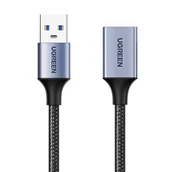 Kable USB - Ugreen Przedłużacz USB 3.0, męski USB do żeński USB, 2m czarny - miniaturka - grafika 1