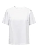 Koszulki i topy damskie - ONLY Koszulka damska ONLONLY S/S JRS NOOS Top, biała, XL, biały, XL - miniaturka - grafika 1