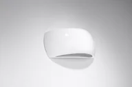 Lampy ścienne - Sollux Lighting Kinkiet lakierowany PONTIUS biały połysk CAFÉ AU LAIT - miniaturka - grafika 1